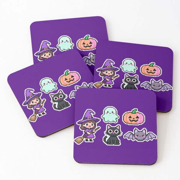 Item preview, Cute Pixel Halloween Kawaii Characters designed and sold by MuseAI.