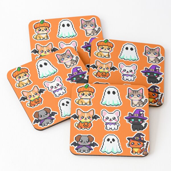 Item preview, Cute Pixel Halloween Pet Costume Characters designed and sold by MuseAI.