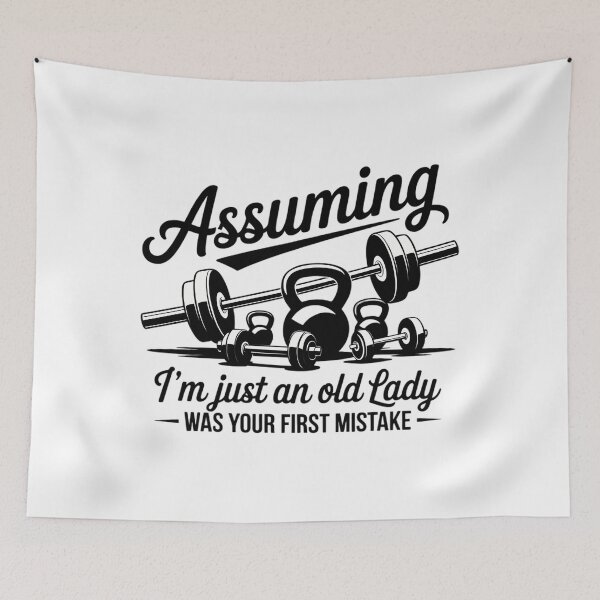 Item preview, Gym Lifting Weights Women Old Lady Workout Fitness Gift Her designed and sold by HellD3vil-Art.