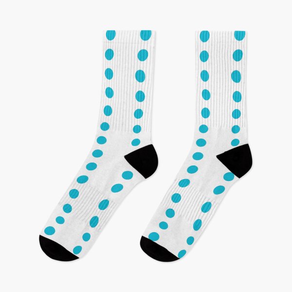 Item preview, Aqua Blue Line Polka Dots on White  designed and sold by POLKAIWERX.