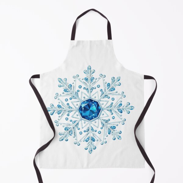 Item preview, Ethereal Crystal Snowflake with Blue Gem Core – Magical Winter Jewel Art designed and sold by PixelVibe782.