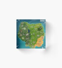 Fortnite Map - Season 5 (best quality) Acrylic Block