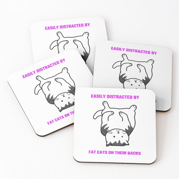 Item preview, Easily Distracted By Fat Cats On Their Backs designed and sold by SavvyVacationer.