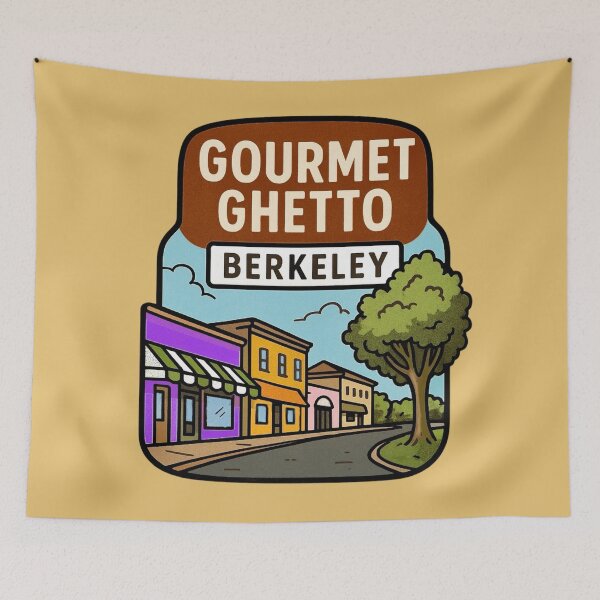 Item preview, Gourmet Ghetto Berkeley / Shattuck Avenue Foodie District designed and sold by Myra365Art.