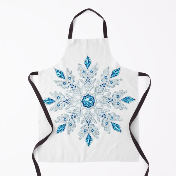 Item preview, Luminous Icy Blue Snowflake with Gem Crystals – Elegant Winter Fantasy Art designed and sold by PixelVibe782.
