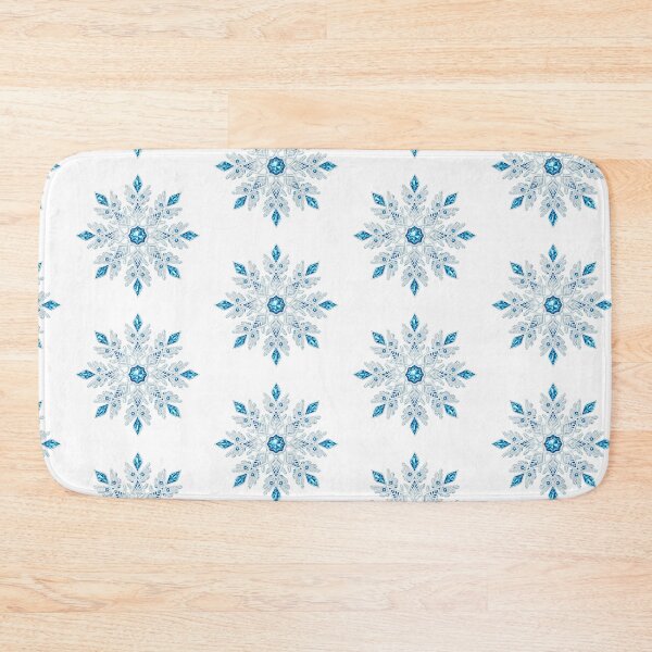 Item preview, Luminous Icy Blue Snowflake with Gem Crystals – Elegant Winter Fantasy Art designed and sold by PixelVibe782.