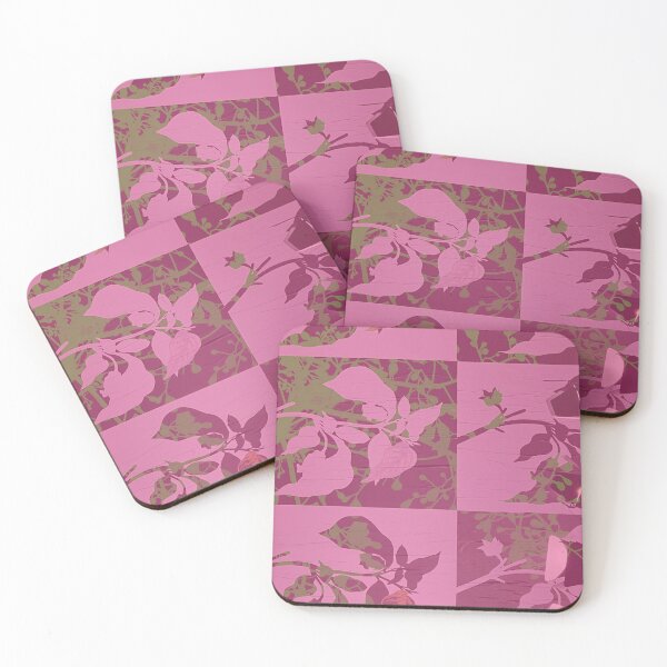 Item preview, Geometric floral pattern pink designed and sold by Catballoo222.