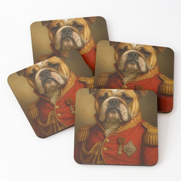 Item preview, Majestic Bulldog General – Classic dog portrait in royal uniform designed and sold by Bernd Friese.