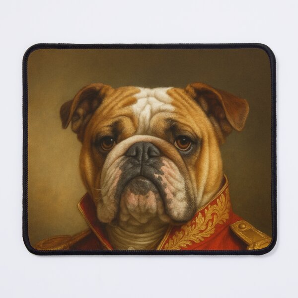 Item preview, Majestic Bulldog General – Classic dog portrait in royal uniform designed and sold by Bernd Friese.