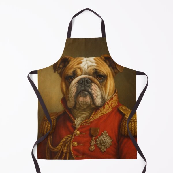 Item preview, Majestic Bulldog General – Classic dog portrait in royal uniform designed and sold by Bernd Friese.