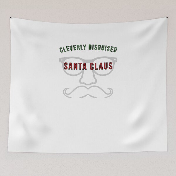 Item preview, Cleverly Disguised Santa Claus-Light fabric designed and sold by FunFictionStories.