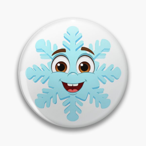 Item preview, Cute Smiling Snowflake Character – Cheerful Winter Cartoon Art designed and sold by PixelVibe782.