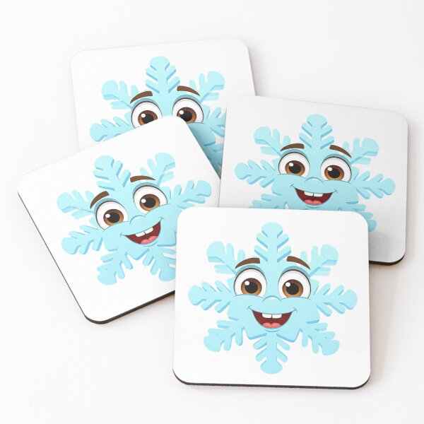 Item preview, Cute Smiling Snowflake Character – Cheerful Winter Cartoon Art designed and sold by PixelVibe782.