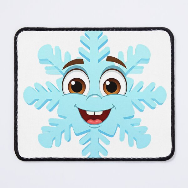 Item preview, Cute Smiling Snowflake Character – Cheerful Winter Cartoon Art designed and sold by PixelVibe782.