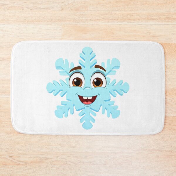 Item preview, Cute Smiling Snowflake Character – Cheerful Winter Cartoon Art designed and sold by PixelVibe782.