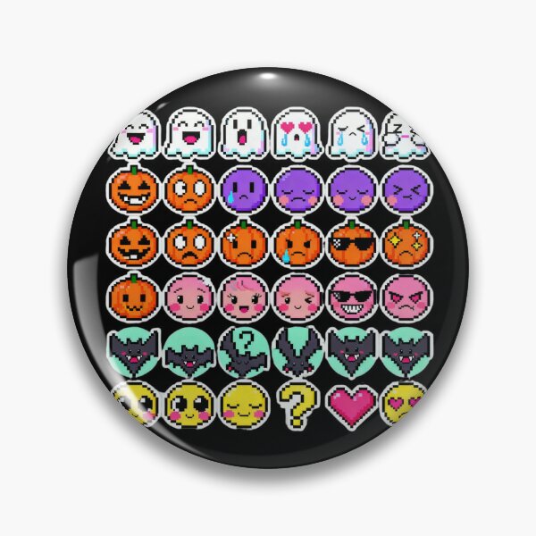 Item preview, Cute Pixel Halloween Emoji Sticker Pack designed and sold by MuseAI.