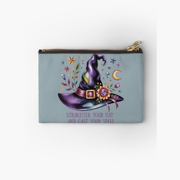 Item preview, Straighten Your Hat and Cast Your Spell - Purple Witch Hat Art designed and sold by Random Candy Studio.