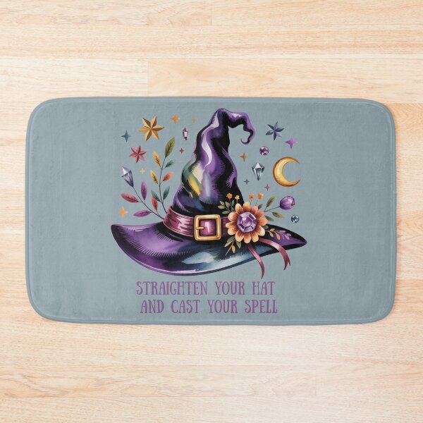 Item preview, Straighten Your Hat and Cast Your Spell - Purple Witch Hat Art designed and sold by Random Candy Studio.