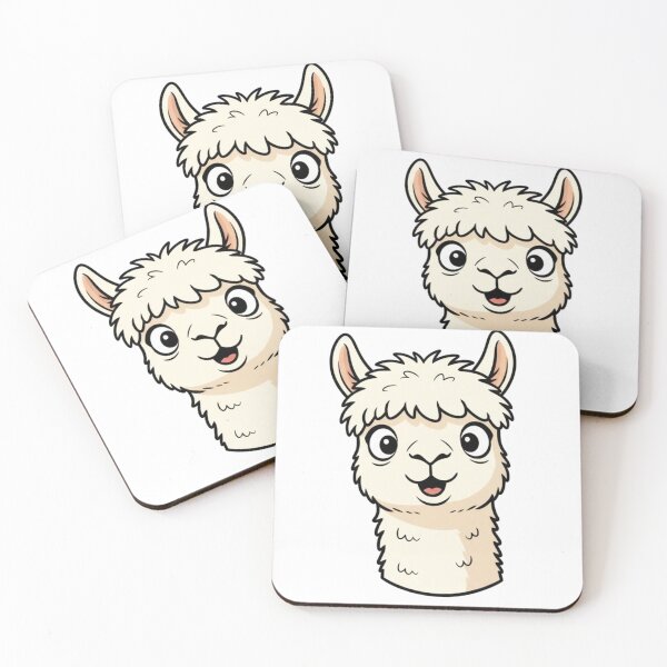 Item preview, Smiling Alpaca Cartoon Portrait Print designed and sold by 0606PM.