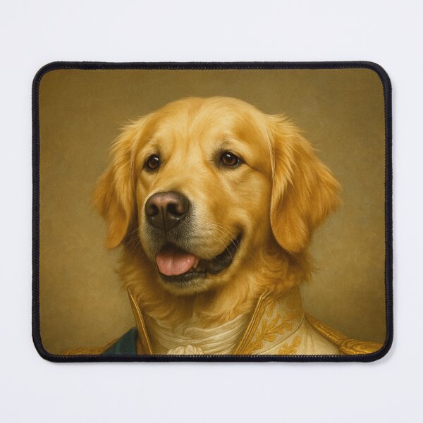 Item preview, Royal Golden Retriever – Elegant dog portrait in cream-white uniform. Authority designed and sold by Bernd Friese.