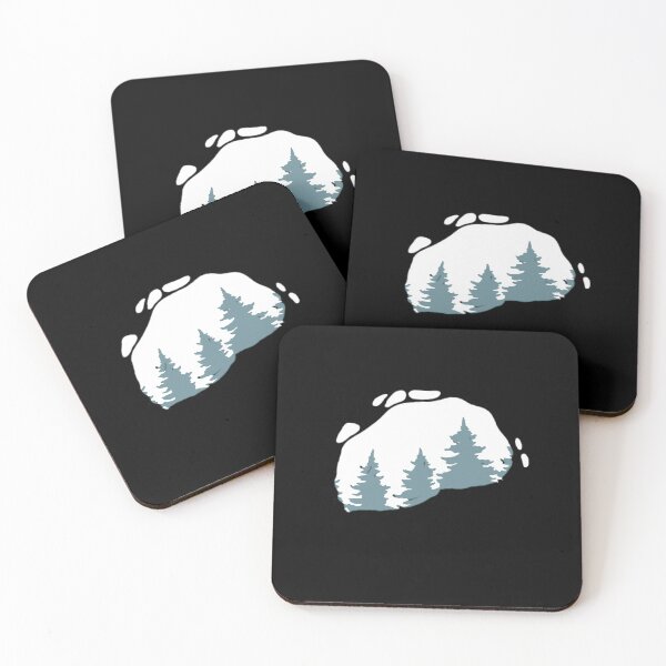 Item preview, Bear Paw Forest Silhouette – Minimal Nature Adventure Design designed and sold by IndianShopper.