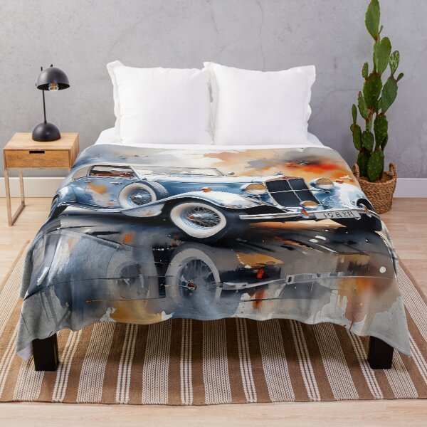 Item preview, Classic Blue Car – Watercolor Art by VektorVibe designed and sold by VektorVibe.