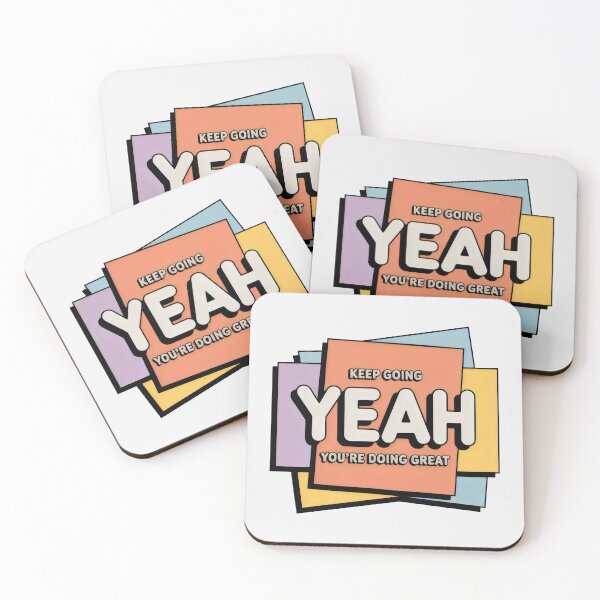 Item preview, Positive Vibes in Red-Toned Typography and Layered Square Background designed and sold by SplashTastic.