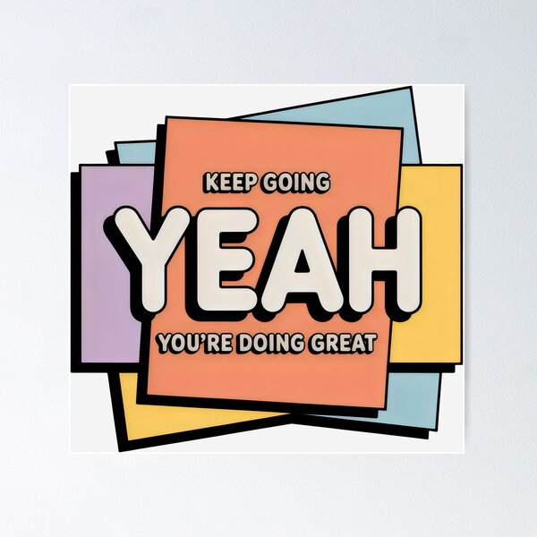 Item preview, Positive Vibes in Red-Toned Typography and Layered Square Background designed and sold by SplashTastic.