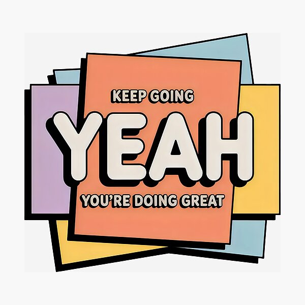 Item preview, Positive Vibes in Red-Toned Typography and Layered Square Background designed and sold by SplashTastic.