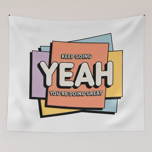 Item preview, Positive Vibes in Red-Toned Typography and Layered Square Background designed and sold by SplashTastic.