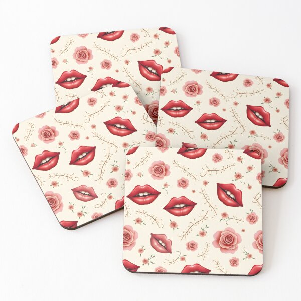 Item preview, Beautiful  Bright Red Lips and Roses  designed and sold by BDLdesigns.