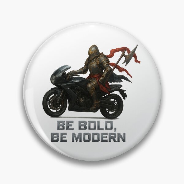 Item preview, Be Bold, Be Modern: Knight on Motorcycle designed and sold by AleksKos.