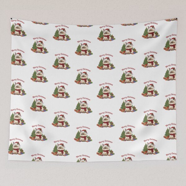 Item preview, Cute Persian Cat Christmas Tree  designed and sold by WildLeafDigital.