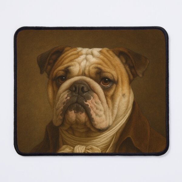 Item preview, Bulldog Gentleman – Victorian dog portrait in brown and beige elegance designed and sold by Bernd Friese.