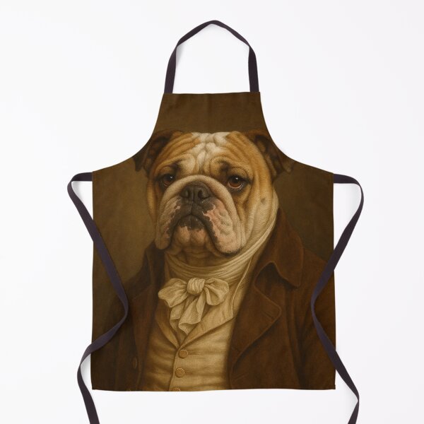 Item preview, Bulldog Gentleman – Victorian dog portrait in brown and beige elegance designed and sold by Bernd Friese.