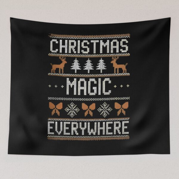 Item preview, Christmas Magic Everywhere ugly christmas sweater designed and sold by Linework Studio.