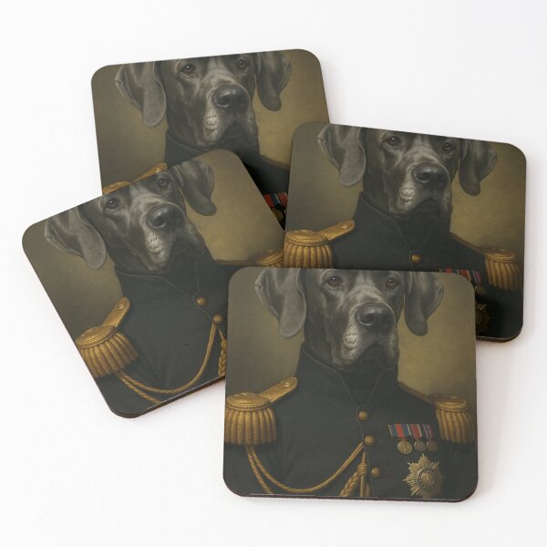 Item preview, Noble Great Dane – Royal dog portrait in black parade uniform designed and sold by Bernd Friese.