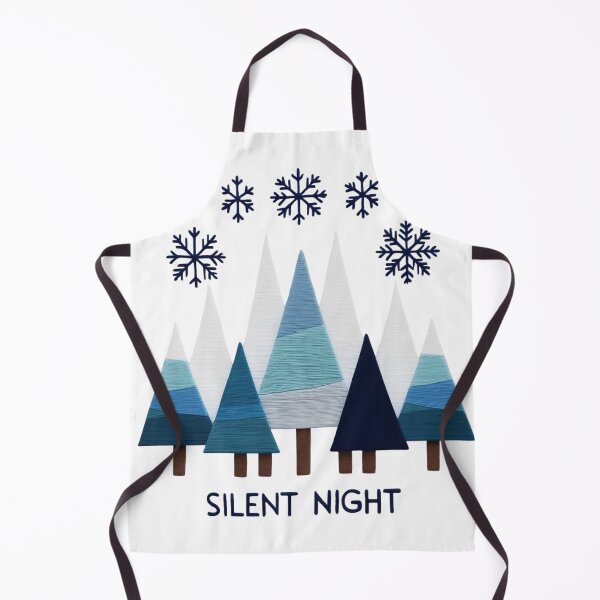 Item preview, Silent Night Geometric Christmas Trees Sweatshirt – Icy Blue Embroidered Snowflake Winter Crewneck designed and sold by ZyxDes.