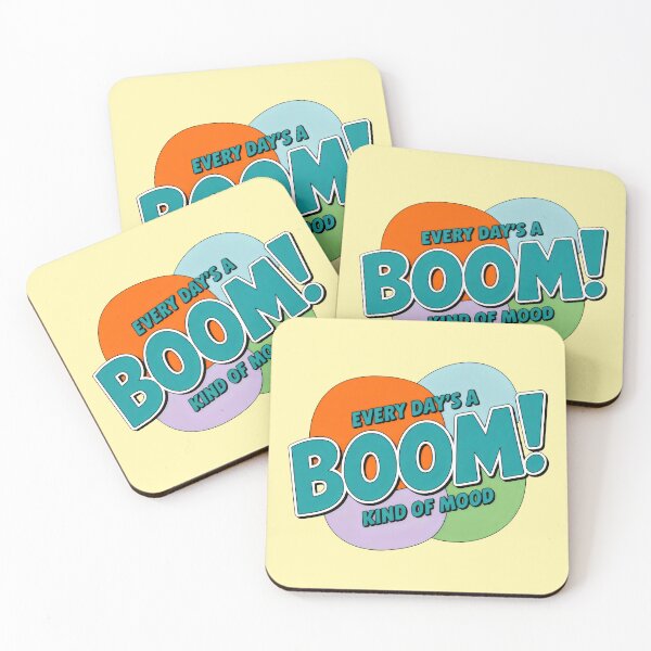 Item preview, High-Energy Retro Layout with Bold “BOOM!” and Positive Vibes designed and sold by SplashTastic.