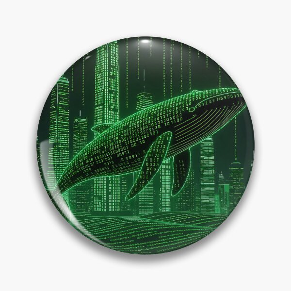 Item preview, Matrix Whale Big Data – Futuristic Digital Art by VektorVibe designed and sold by VektorVibe.