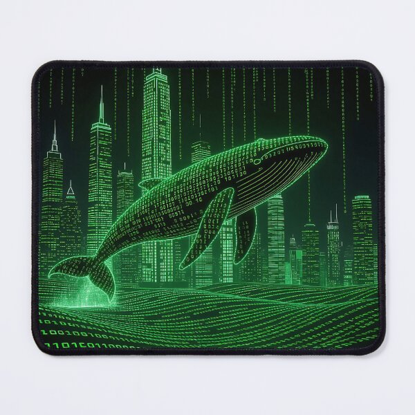 Item preview, Matrix Whale Big Data – Futuristic Digital Art by VektorVibe designed and sold by VektorVibe.