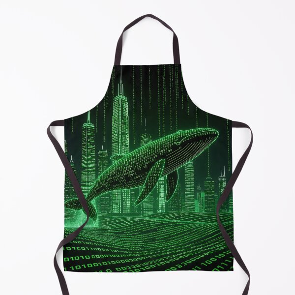 Item preview, Matrix Whale Big Data – Futuristic Digital Art by VektorVibe designed and sold by VektorVibe.