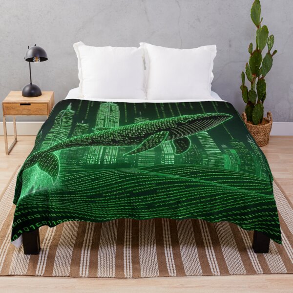 Item preview, Matrix Whale Big Data – Futuristic Digital Art by VektorVibe designed and sold by VektorVibe.