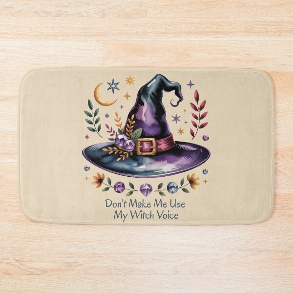Item preview, Don't Make Me Use My Witch Voice - Purple Witch Hat Art designed and sold by Random Candy Studio.