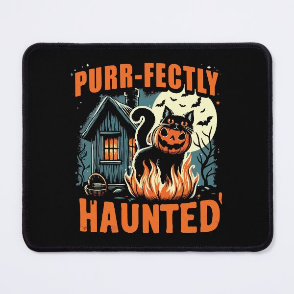 Item preview, Purr-Fectly Haunted // Black Cat Halloween designed and sold by Scaryzz.