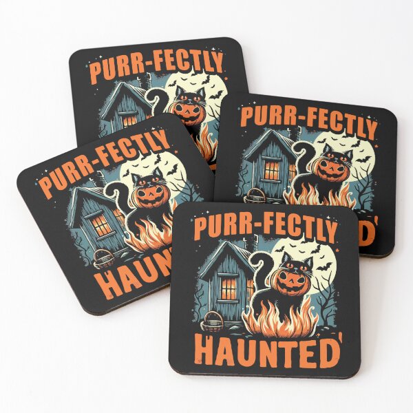 Item preview, Purr-Fectly Haunted // Black Cat Halloween designed and sold by Scaryzz.