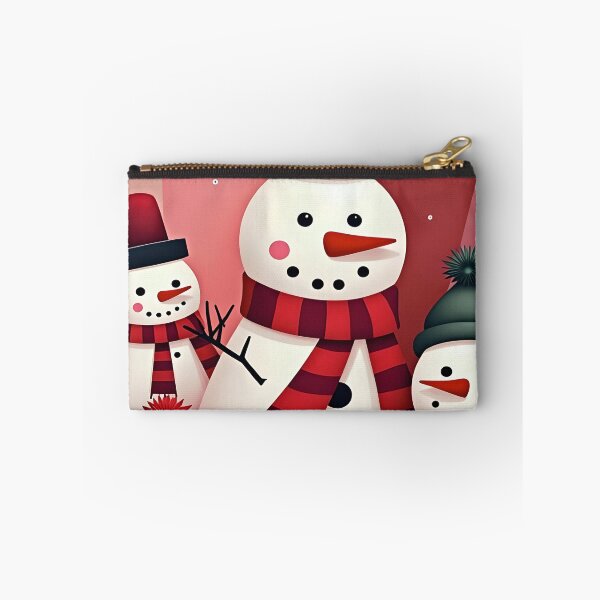 Item preview, Snowmen In A Sweet Kitschy Christmas Pink Theme  designed and sold by taiche.