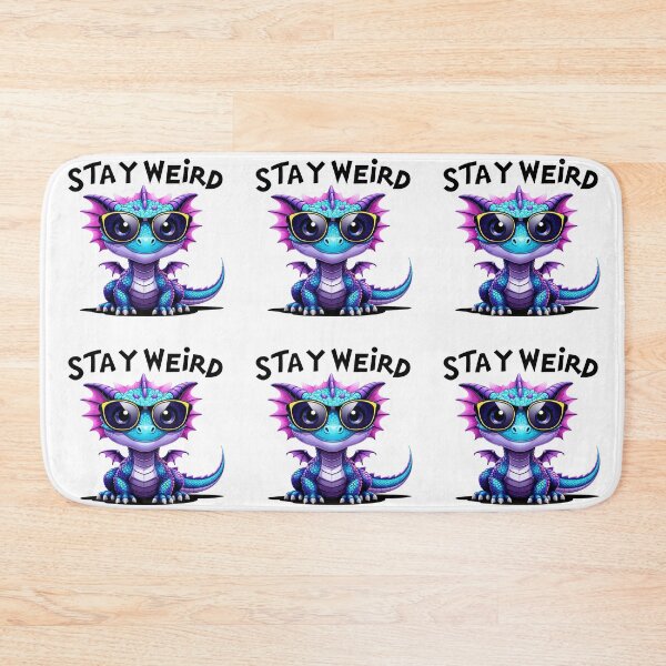 Item preview, stay weird, cute baby dragon with sunglasses,quotes designed and sold by nicnacc.