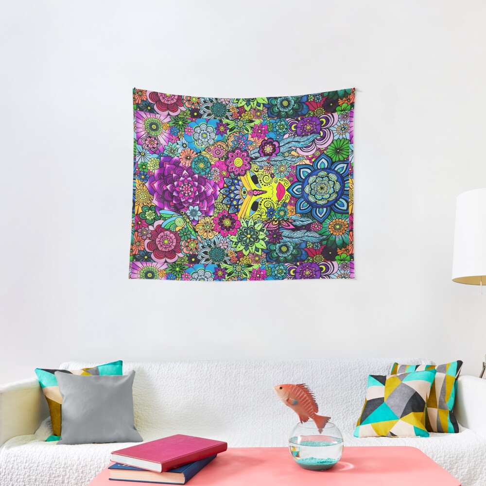 3 Chakras Drawing on Paper - Art&Deco By Natasha Tapestry