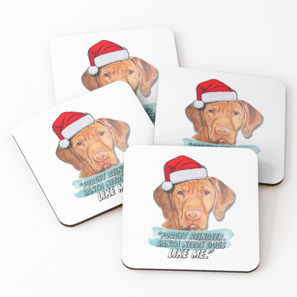 Item preview, Funny Vizsla Christmas Art - Cute Realistic Dog Painting with Quote designed and sold by artlasak.